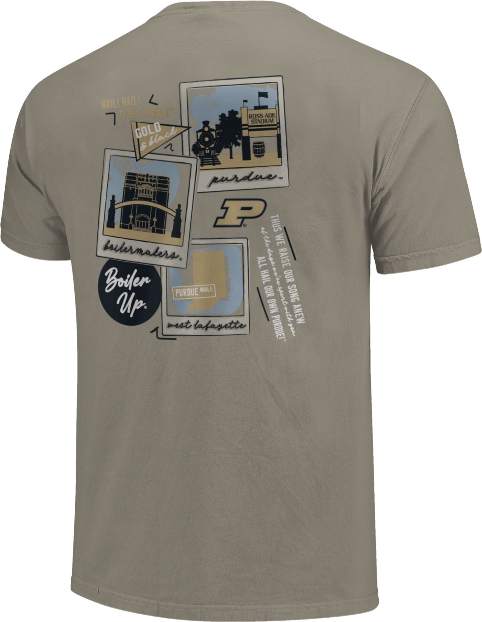 Image One Men's Purdue Boilermakers Grey Campus Polaroids T-Shirt product image