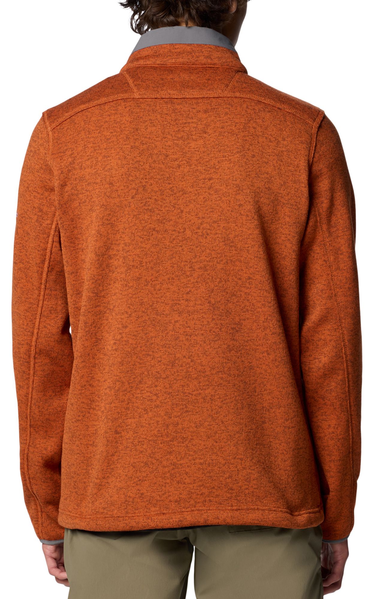 Columbia Men's Texas Longhorns Orange Heather Sweater Weather 1/2 Zip Pullover product image