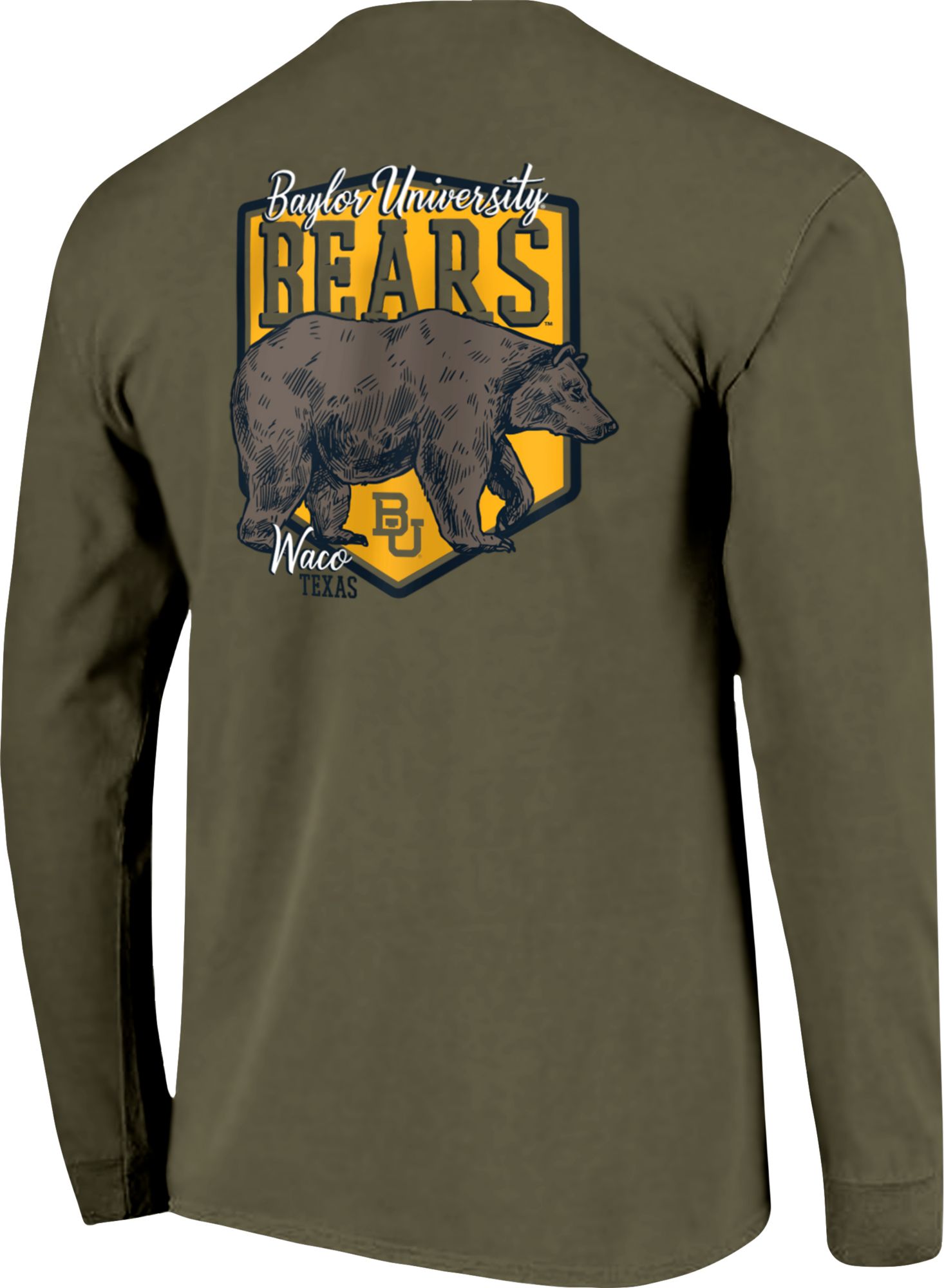Image One Men's Baylor Bears Green Hyperlocal Long Sleeve T-Shirt product image