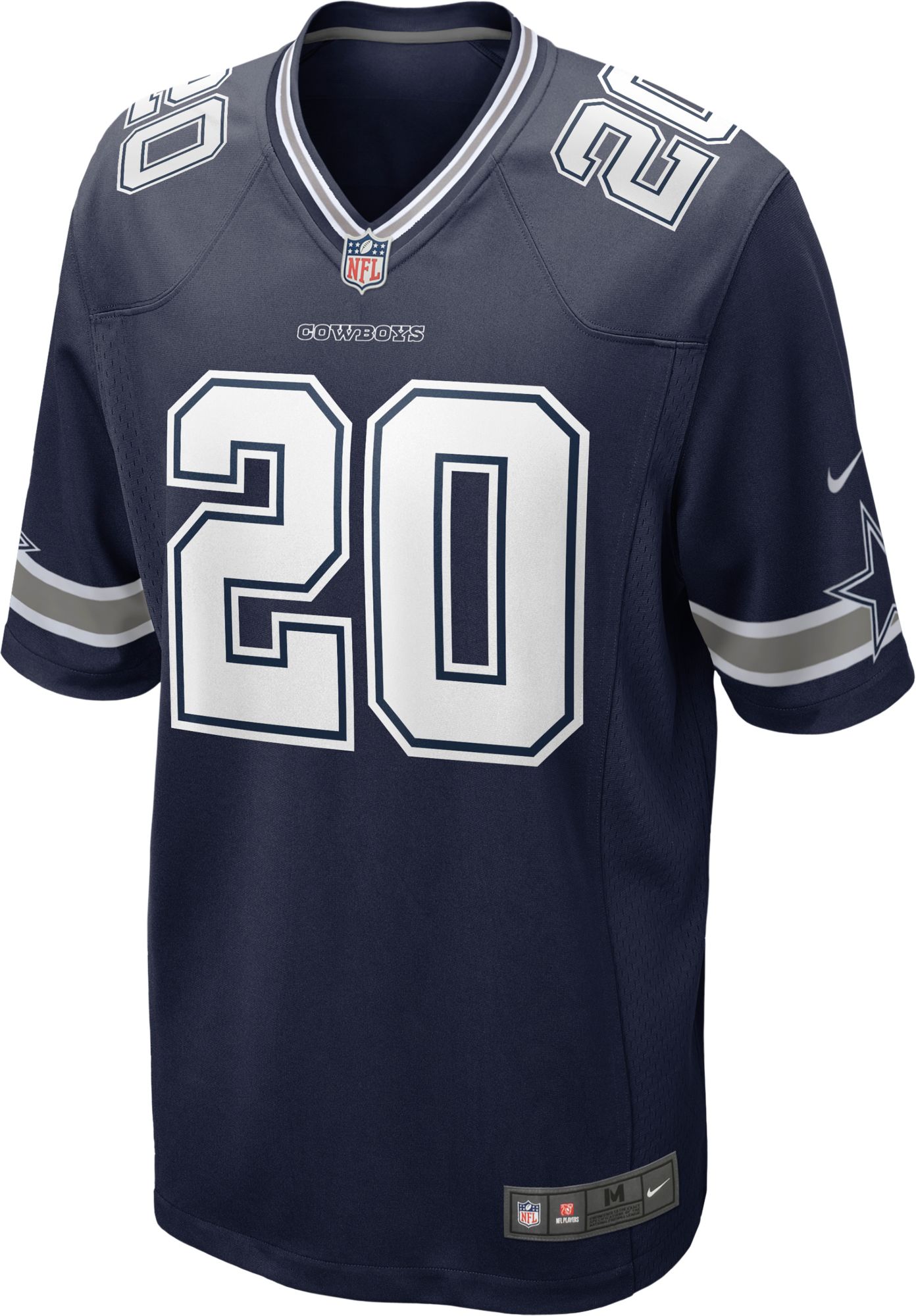 Nike Men's Dallas Cowboys Tony Pollard #20 Navy Game Jersey