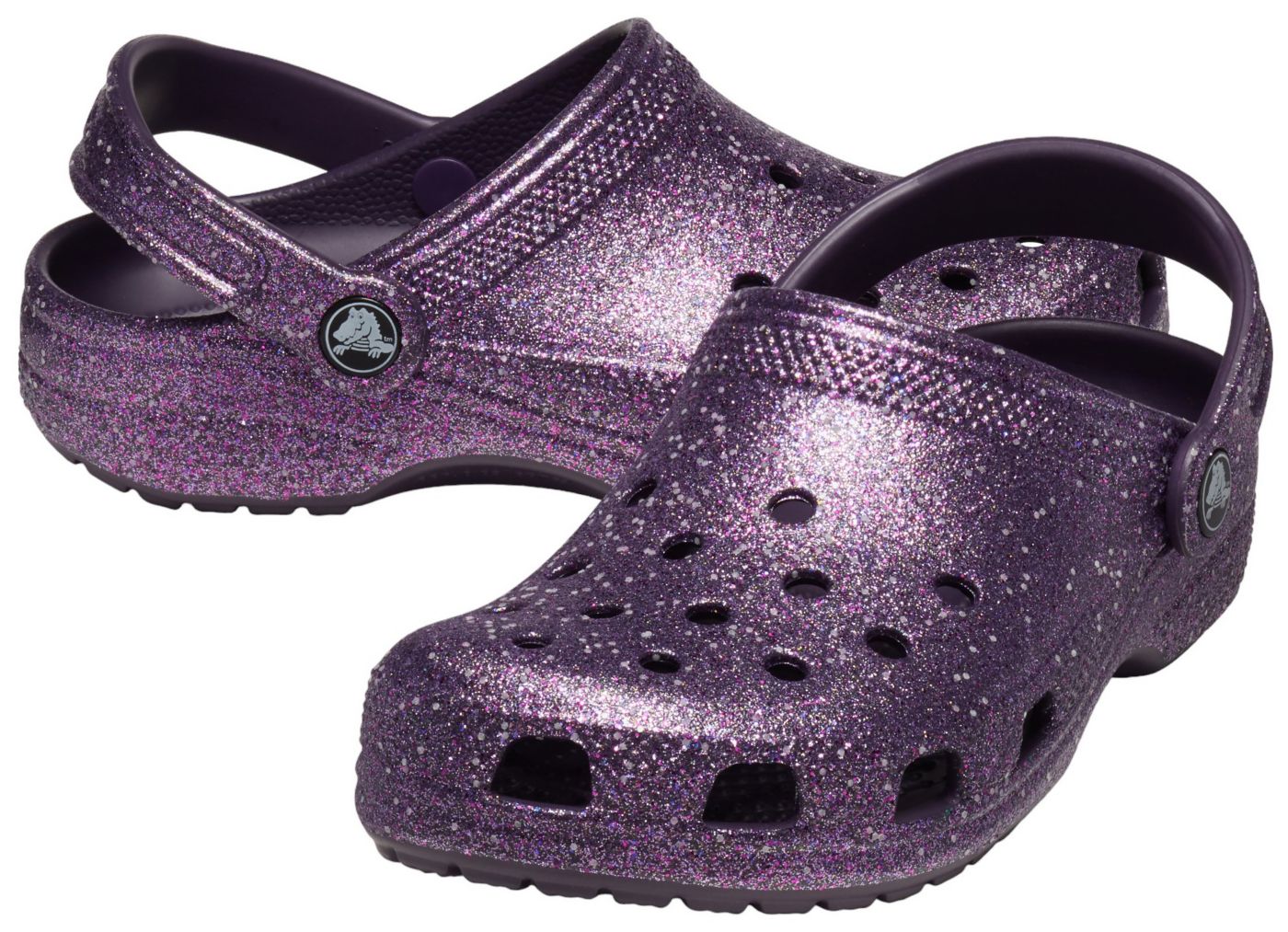 Kids glitter crocs online