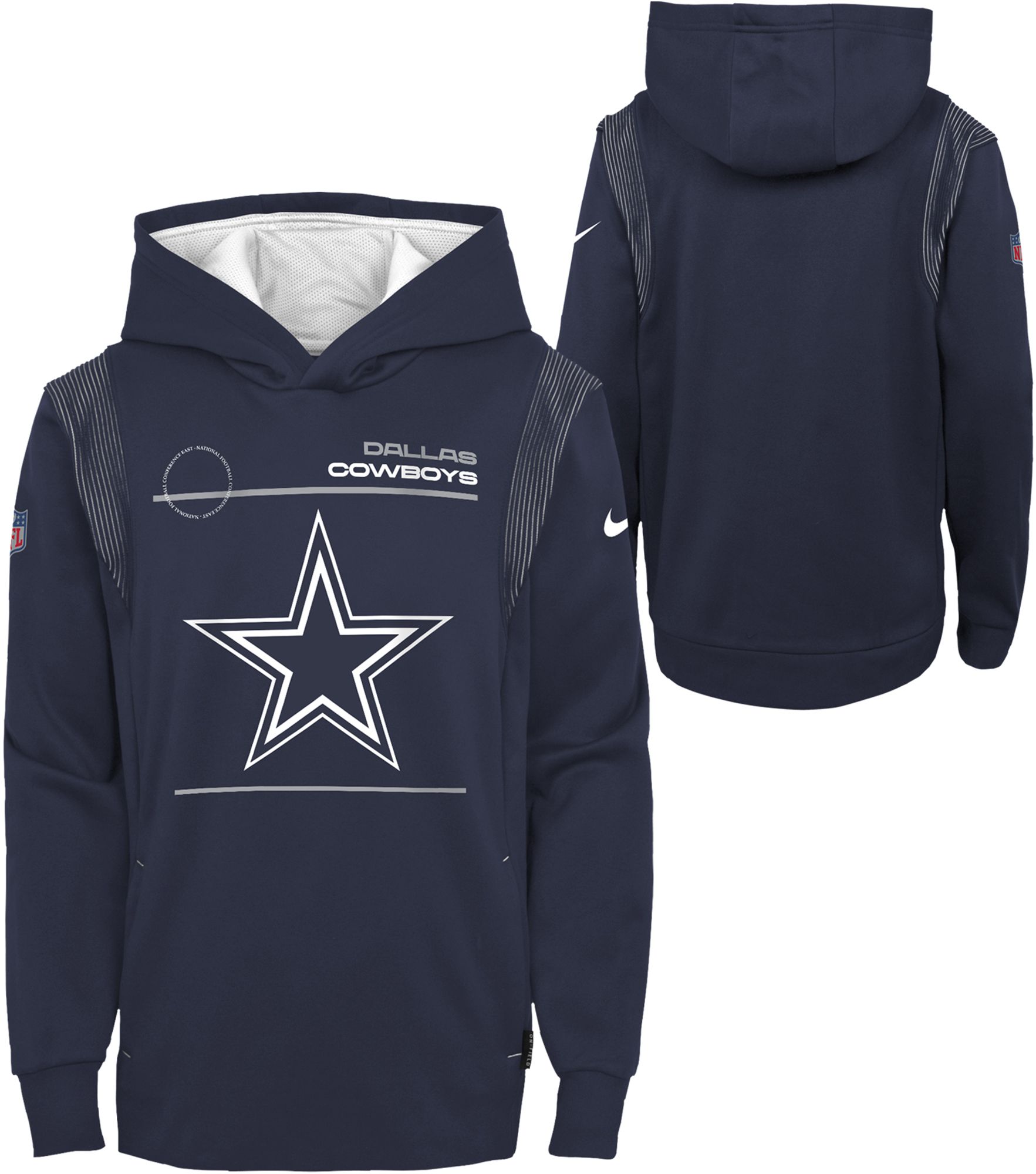 Nike Youth Dallas Cowboys Navy Therma Pullover Hoodie product image