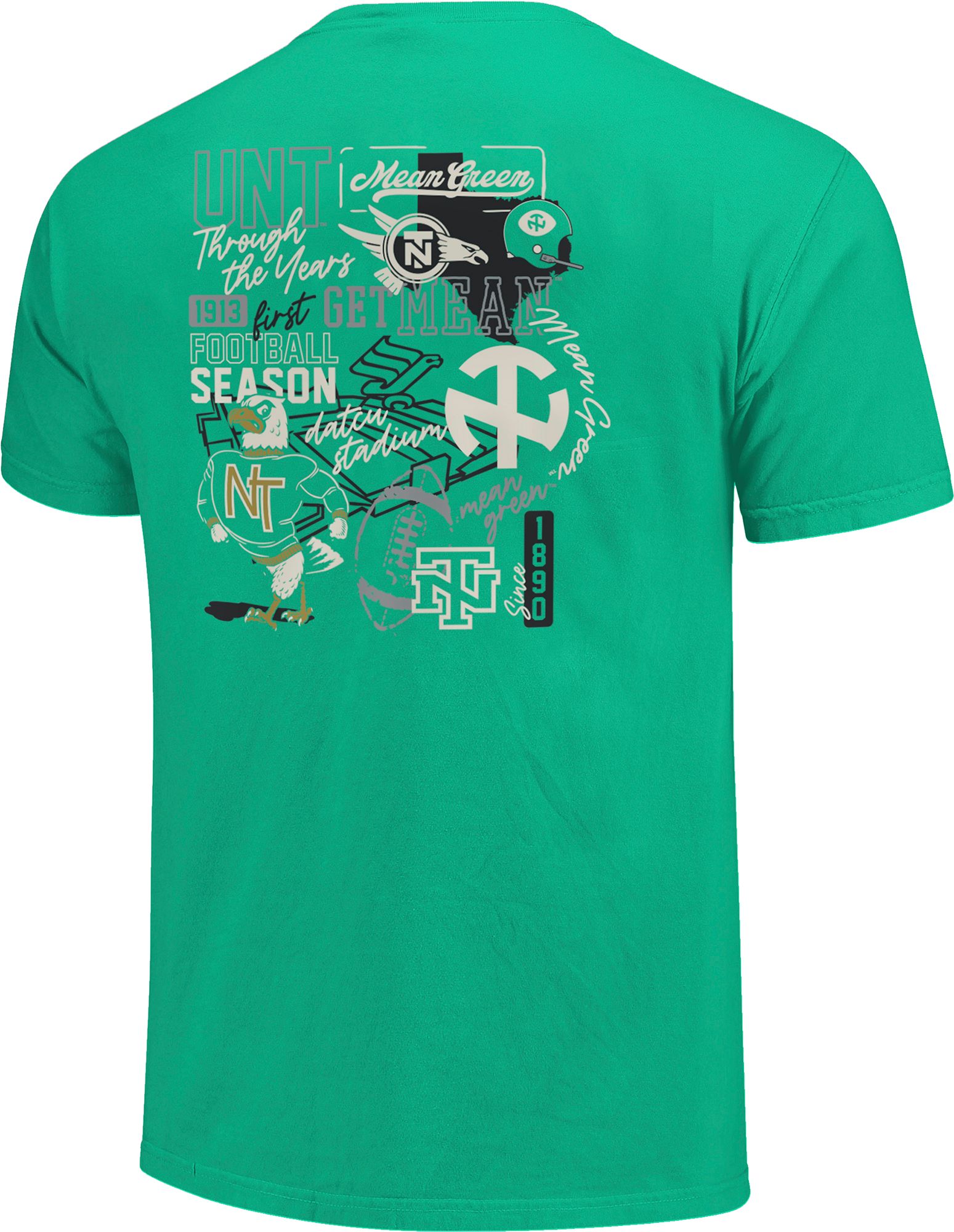 Image One Men's North Texas Mean Green Kelly Green Stamped T-Shirt product image