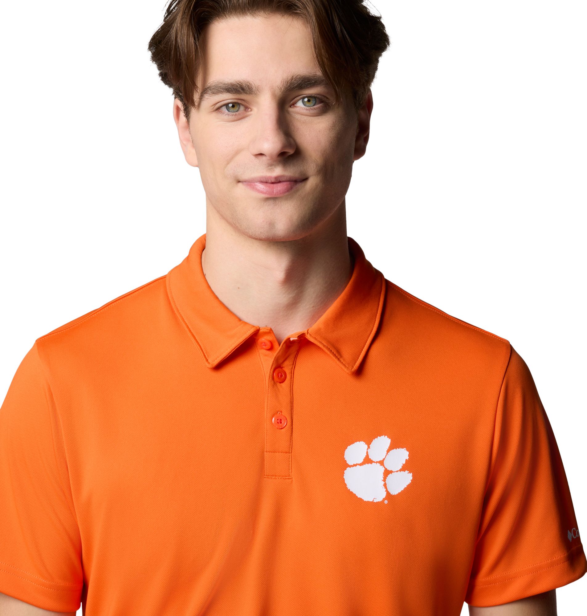 Columbia Men's Clemson Tigers Spark Orange Fair Catch Polo product image