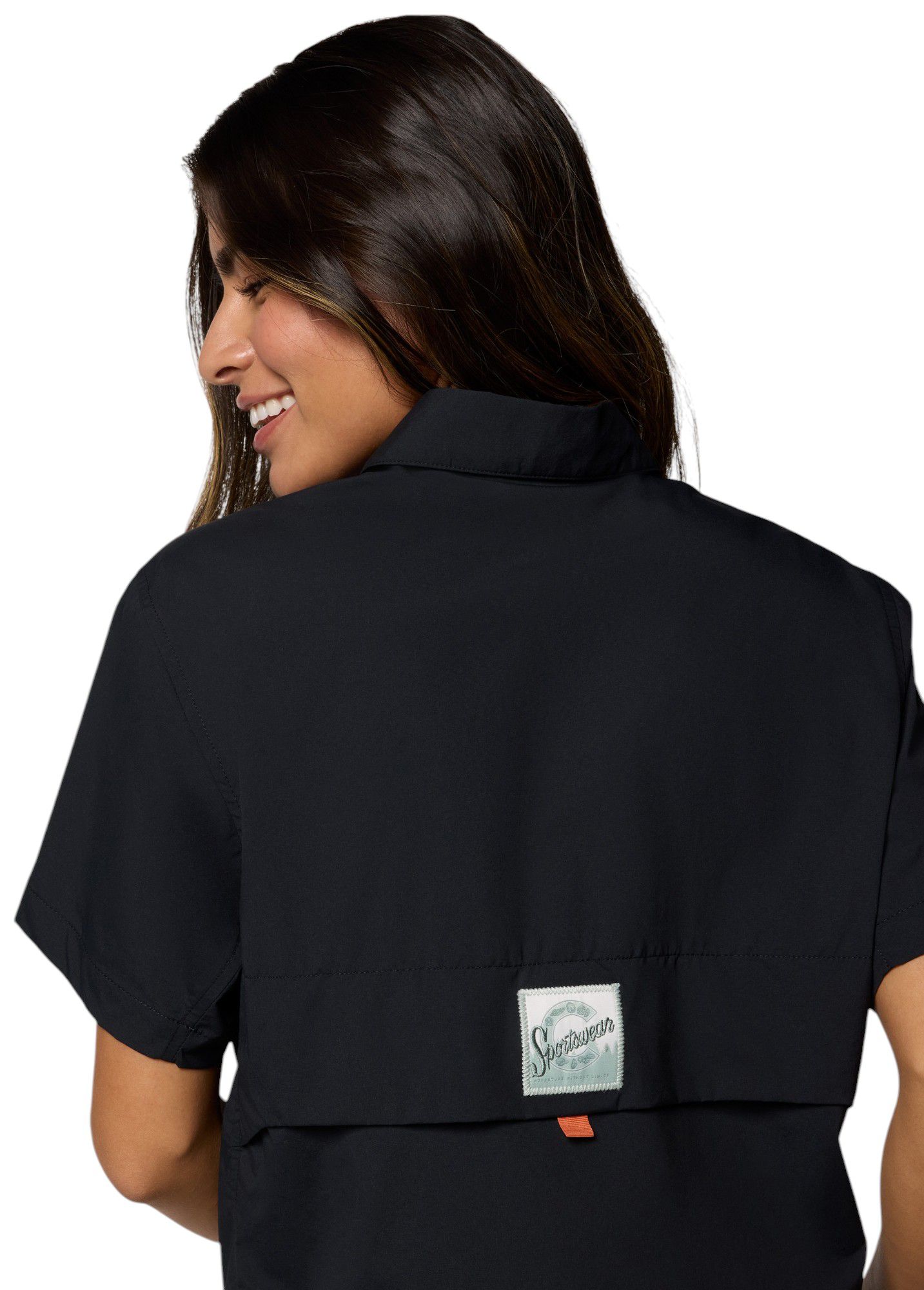 Columbia Women's Cove Beach Woven Cropped Short Sleeve Shirt product image