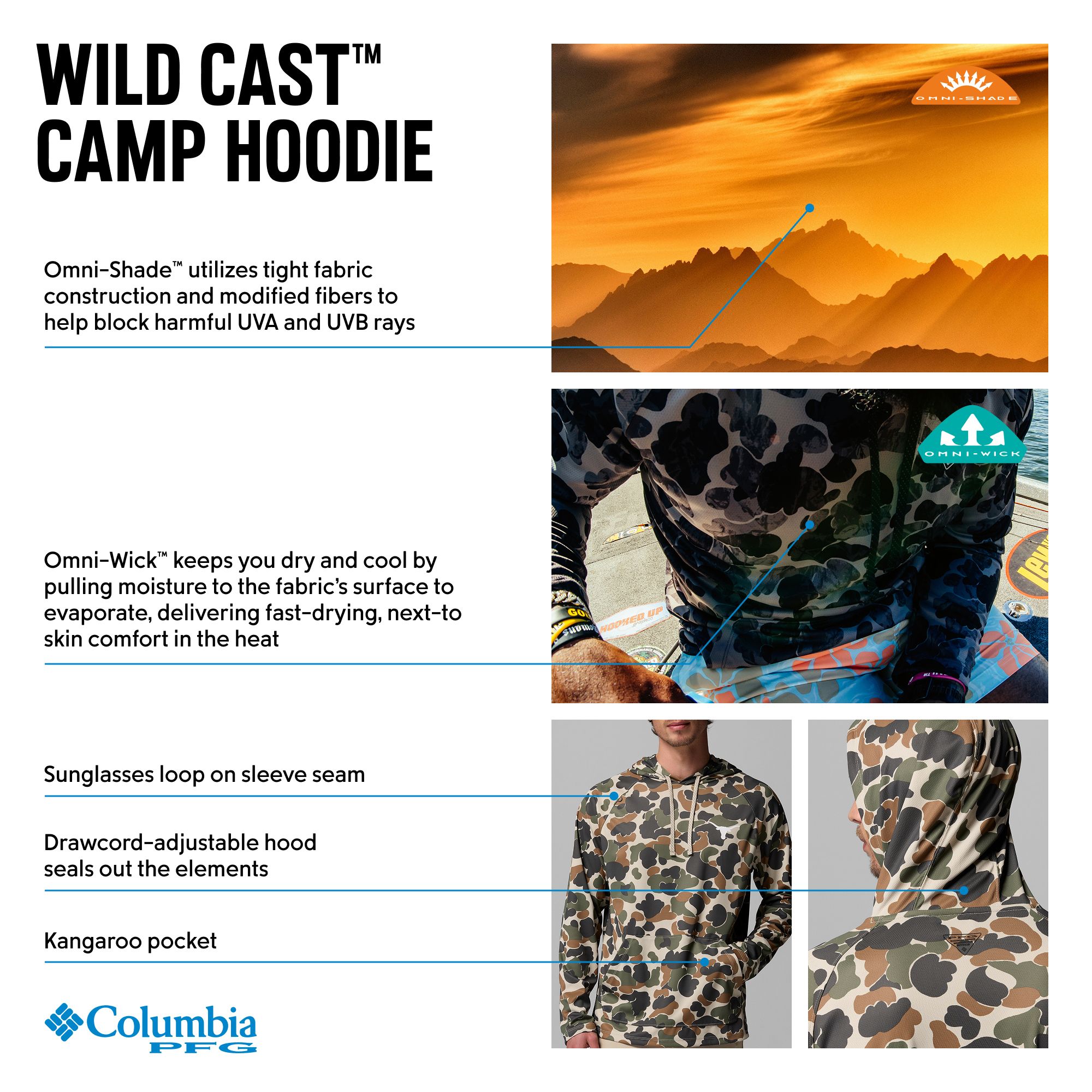 Columbia Men's PFG Wild Cast Camp Hoodie product image