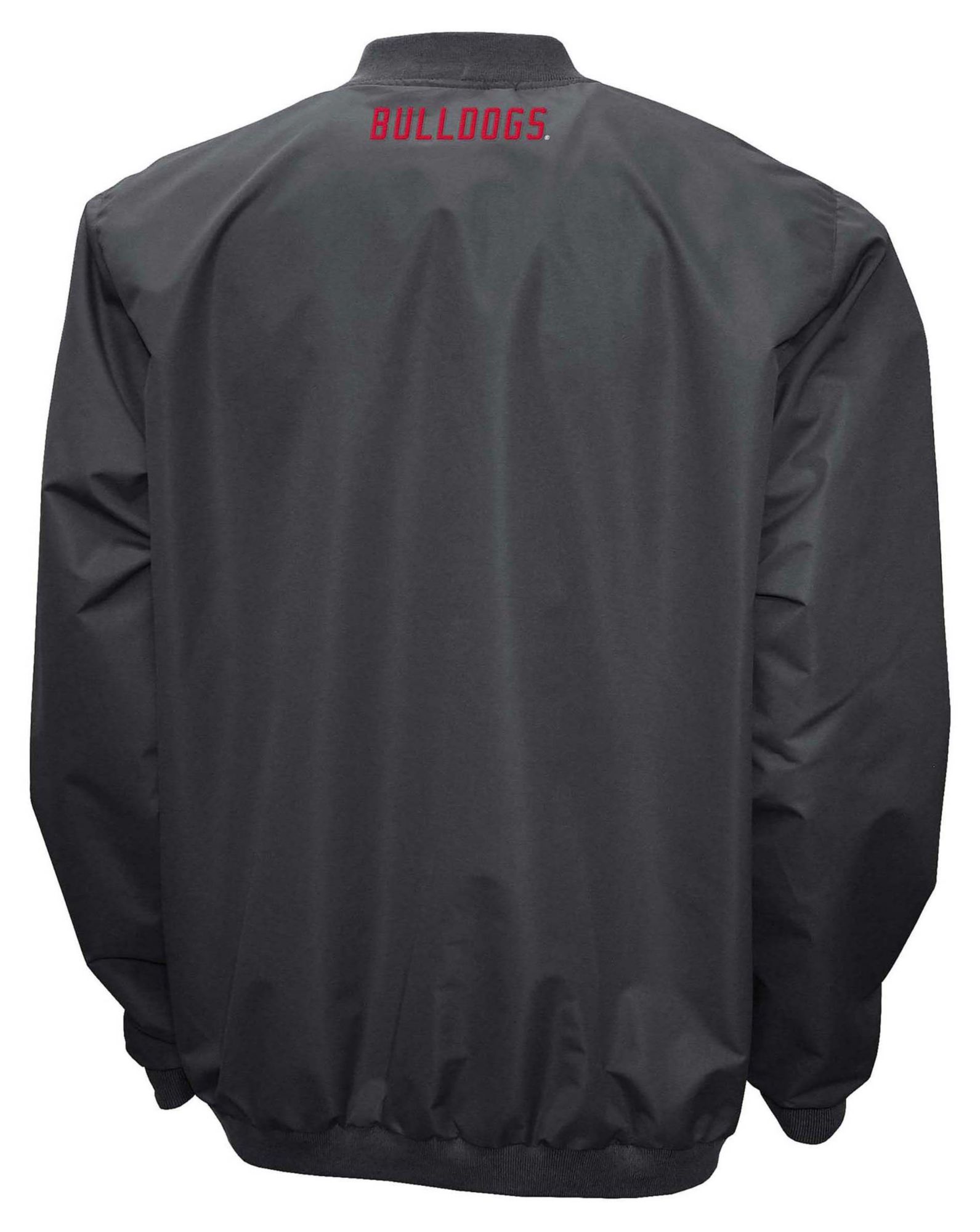 Franchise Club Men's Georgia Bulldogs Grey Big Logo Windshell Pullover product image