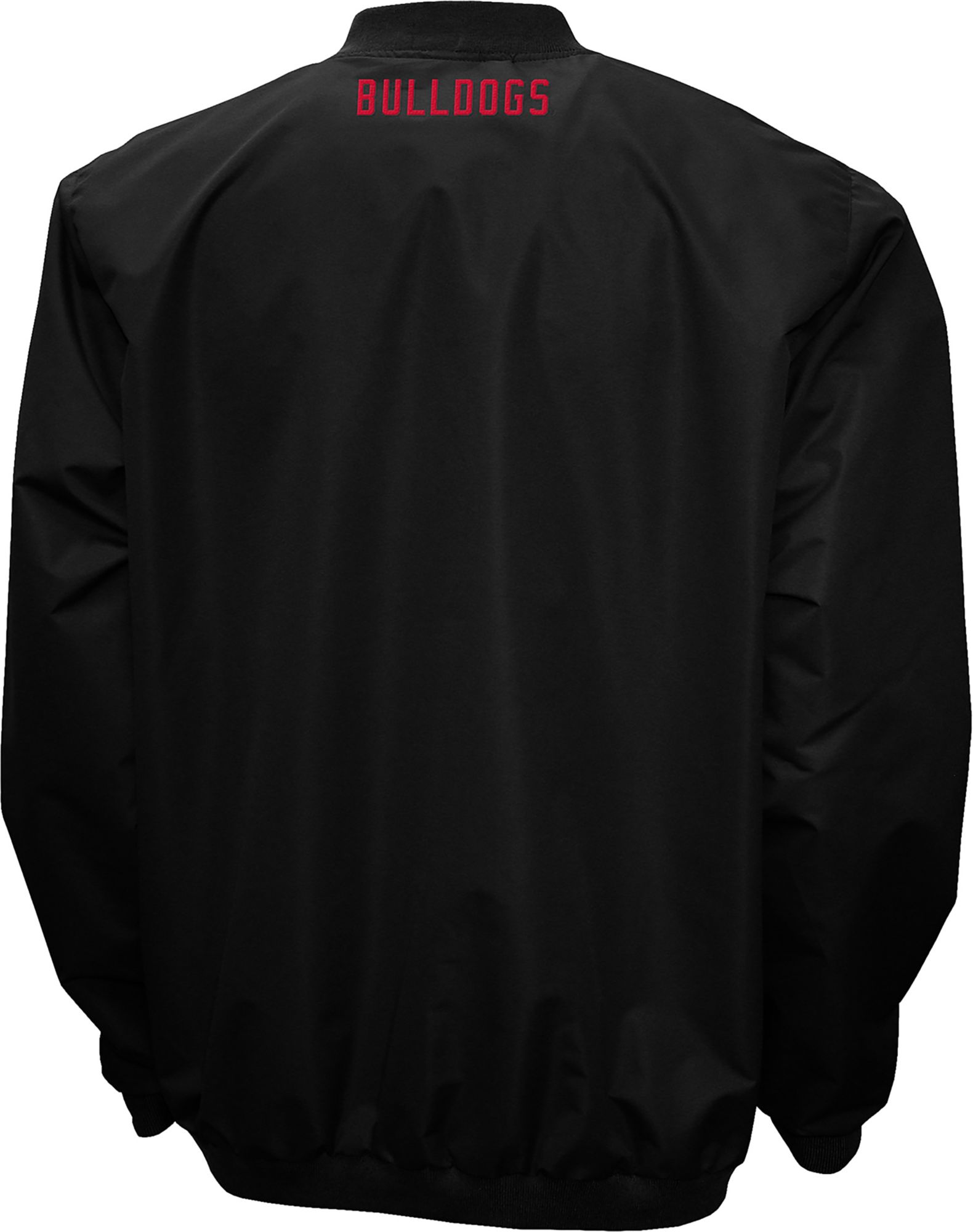 Franchise Club Men's Georgia Bulldogs Black Big Logo Windshell Pullover product image