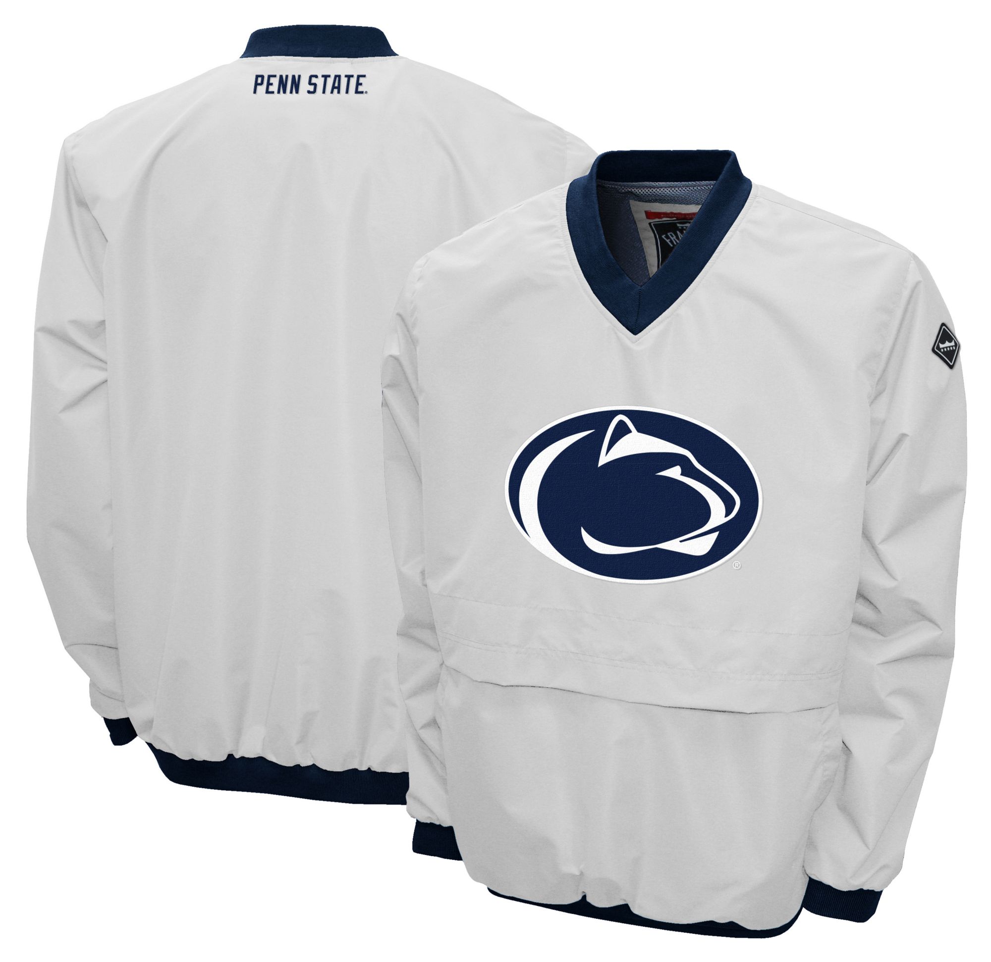 Franchise Club Men's Penn State Nittany Lions White Big Logo Windshell Pullover product image