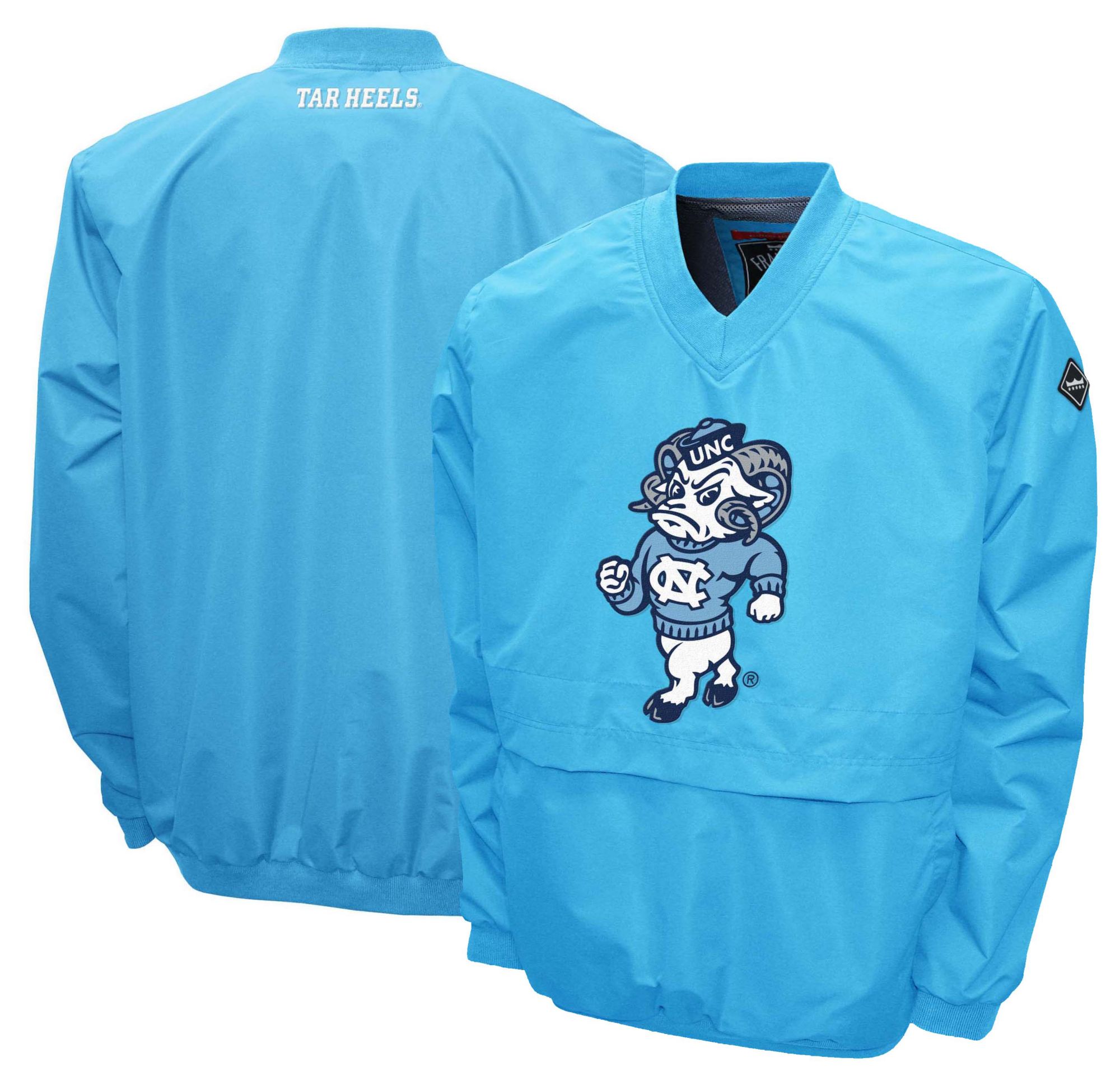 Franchise Club Men's North Carolina Tar Heels Carolina Blue Big Logo Windshell Pullover product image