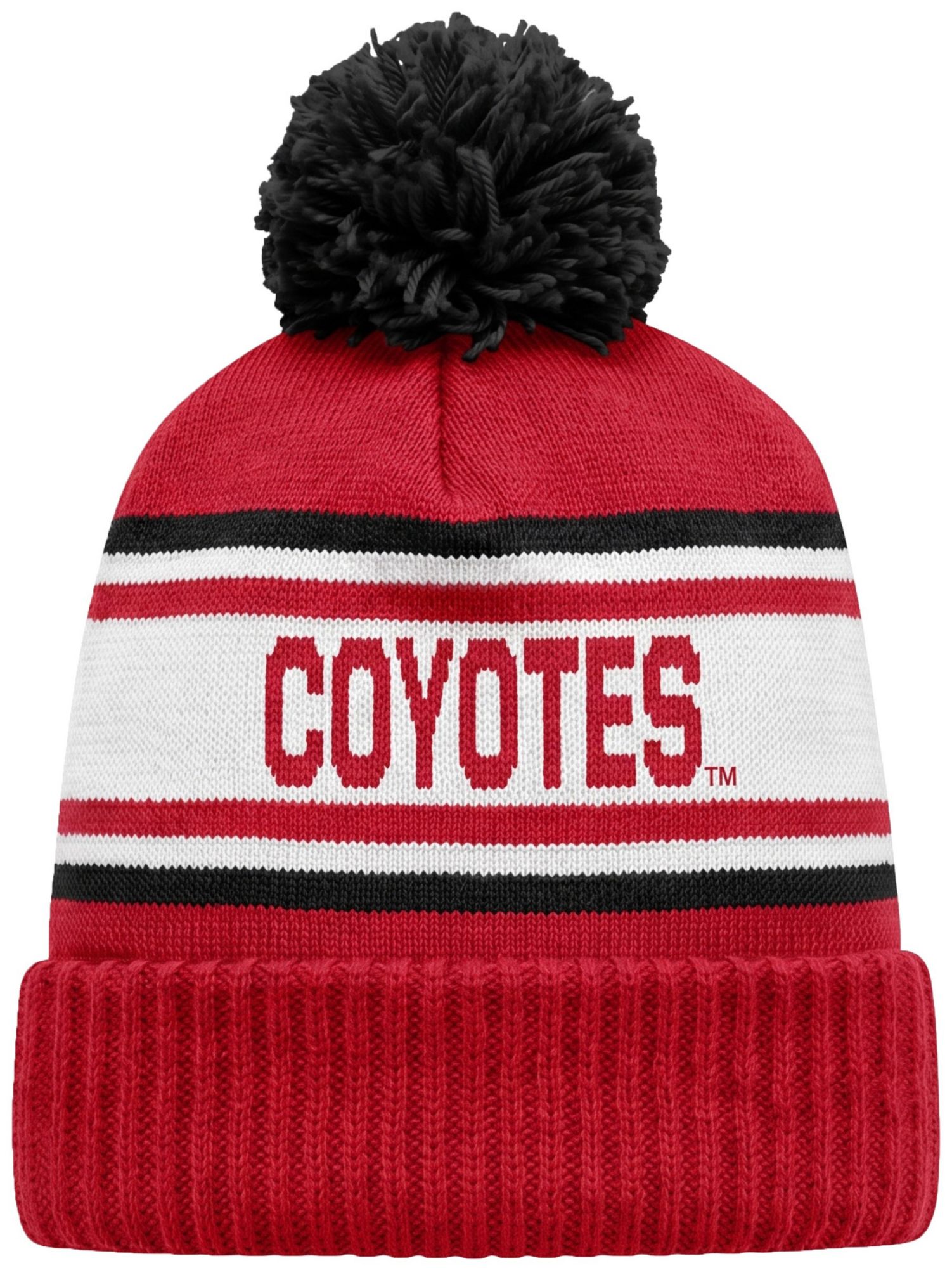League-Legacy Adult South Dakota Coyotes Red Pom Knit Beanie product image