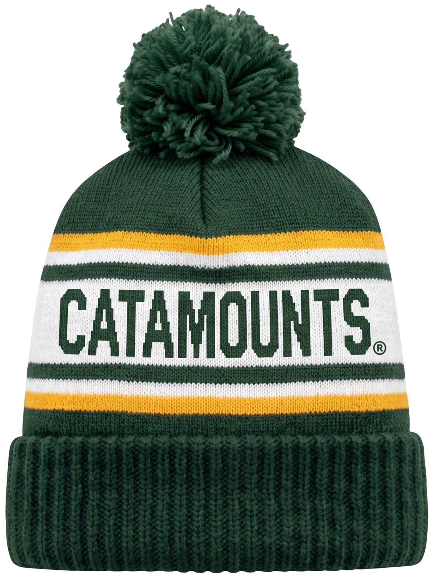 League-Legacy Adult Vermont Catamounts Green Pom Knit Beanie product image