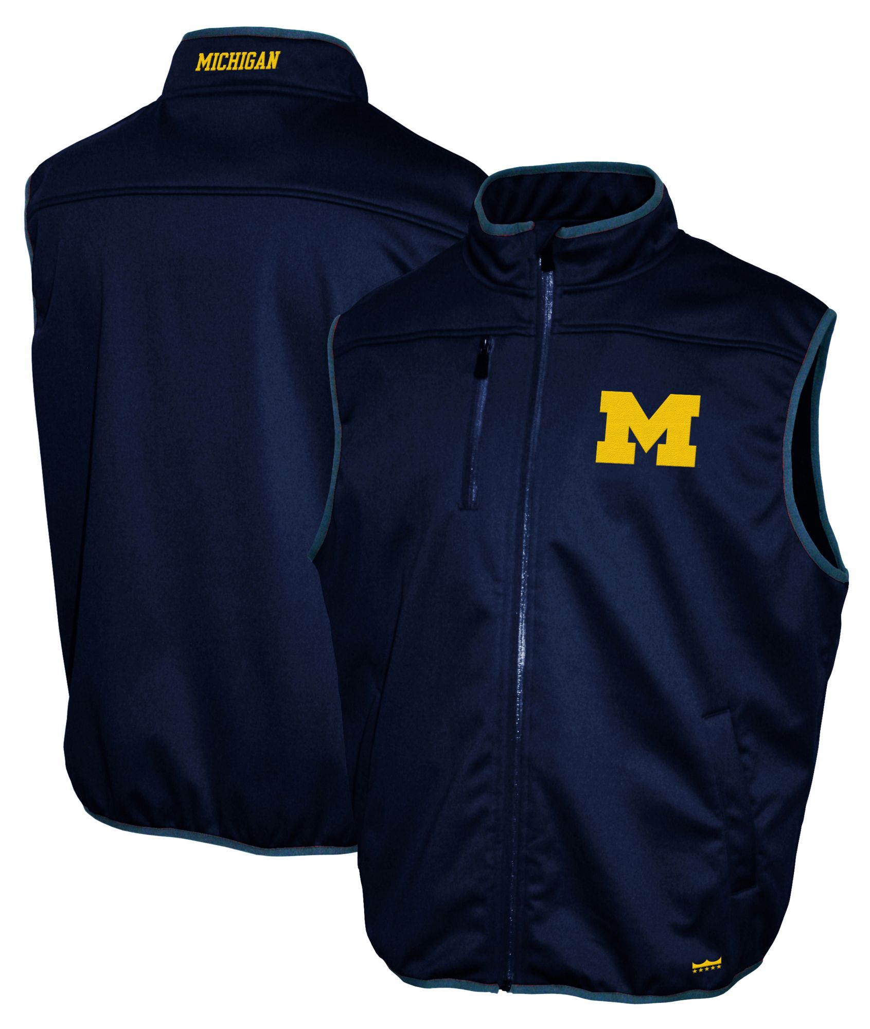 Franchise Club Men's Michigan Wolverines Navy Softshell Vest product image