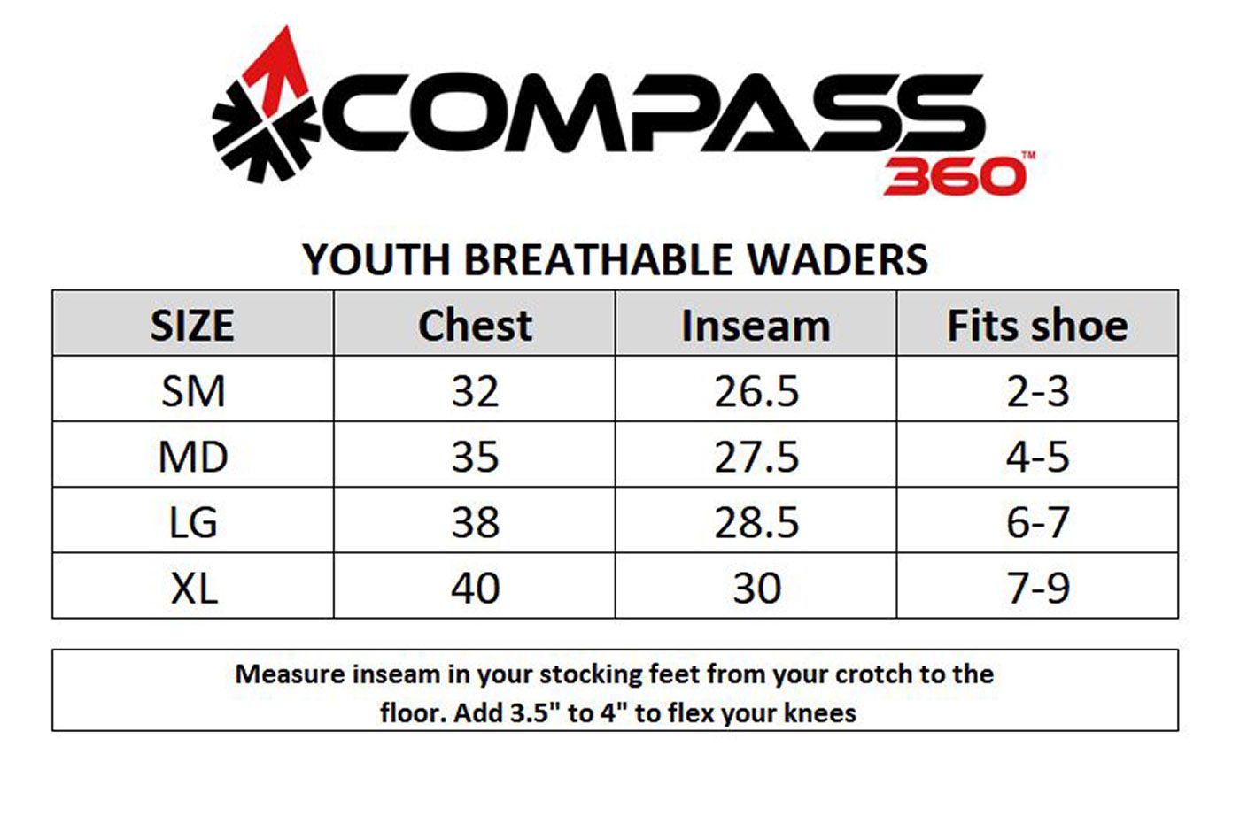 Compass 360 Youth Stillwater Stockingfoot Wader product image