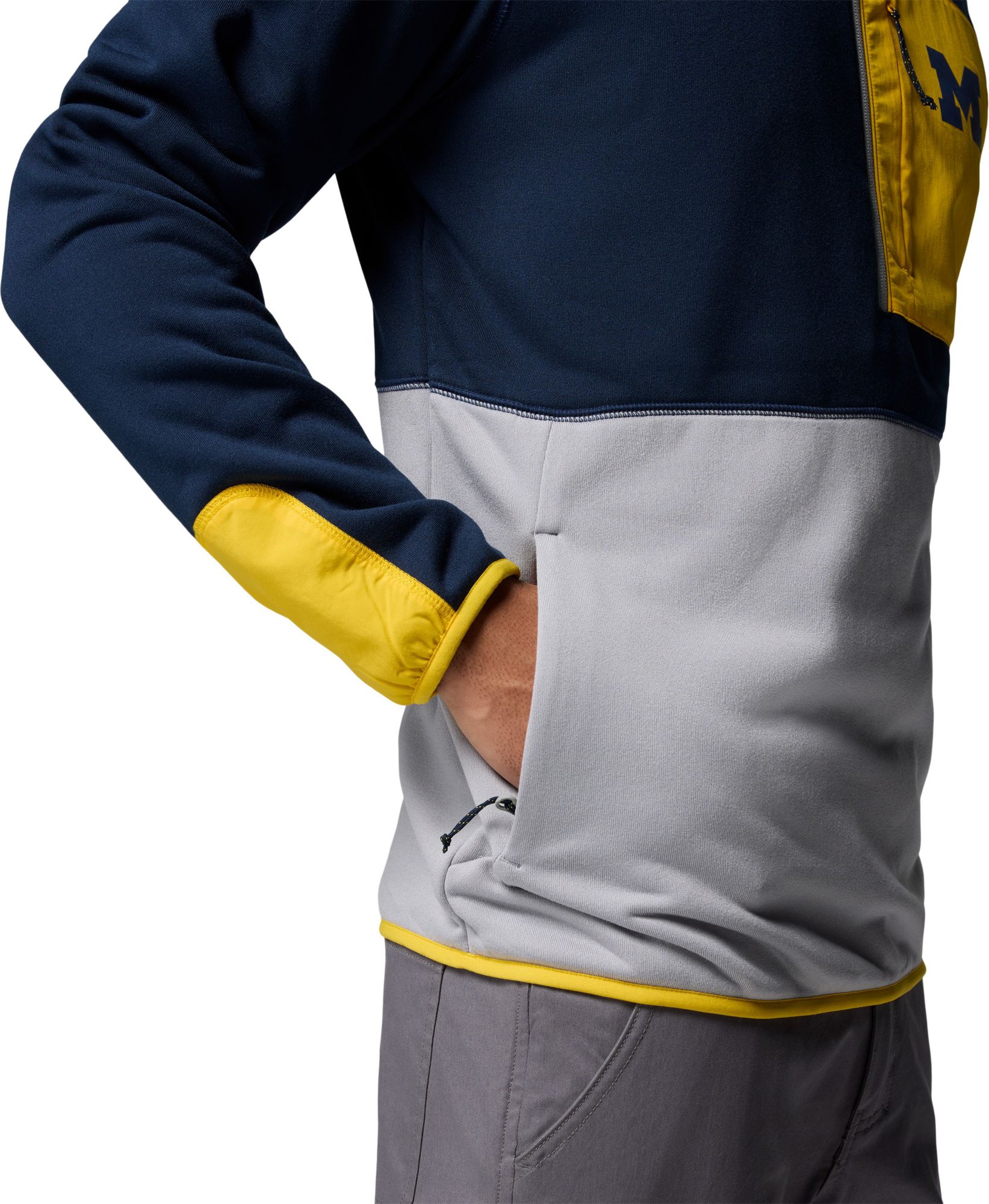 Columbia Men's Michigan Wolverines Collegiate Navy Hike Half-Zip Jacket product image
