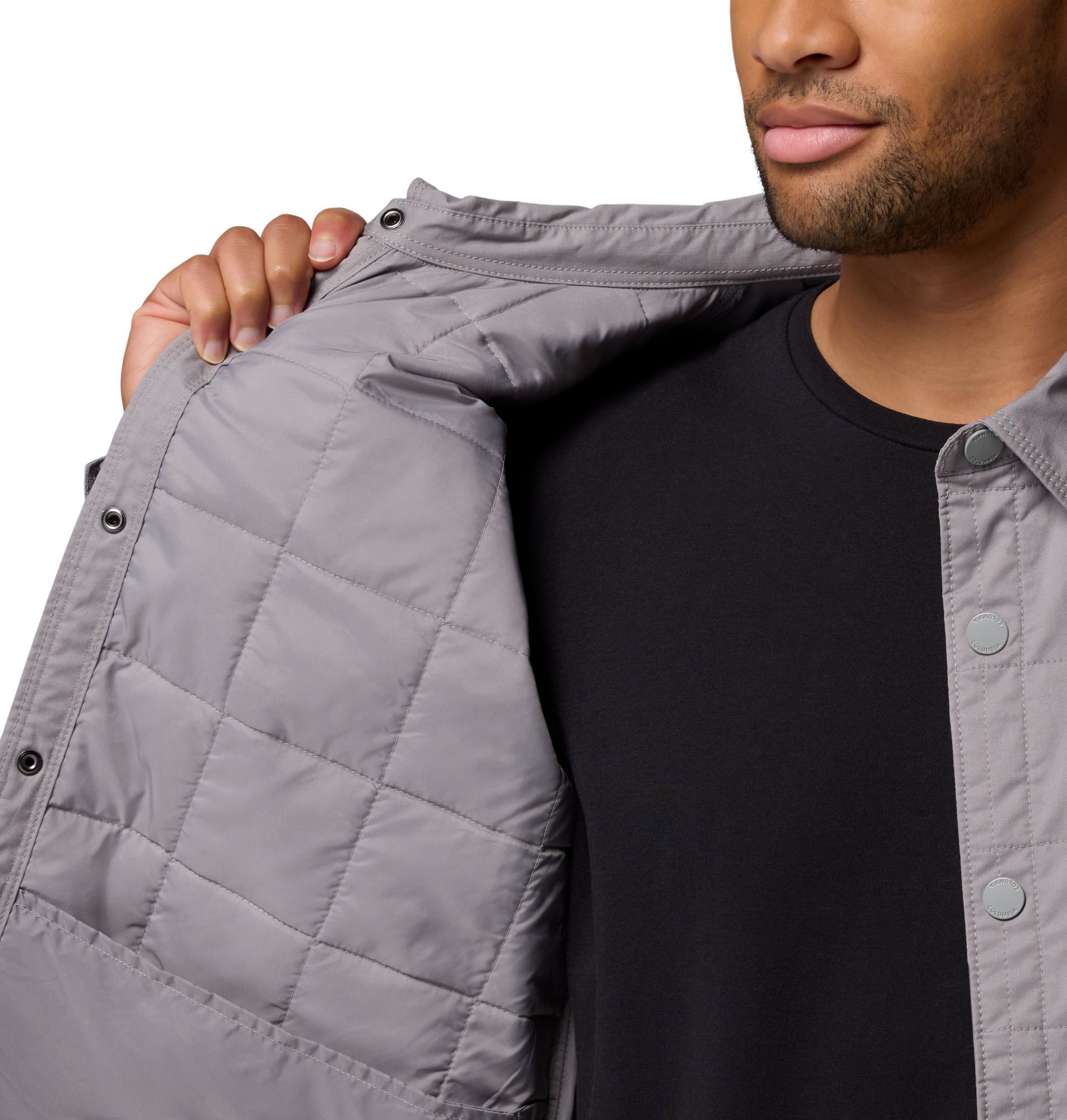 Columbia Men's Ohio State Buckeyes Light Grey Campus Roam Quilted Jacket product image