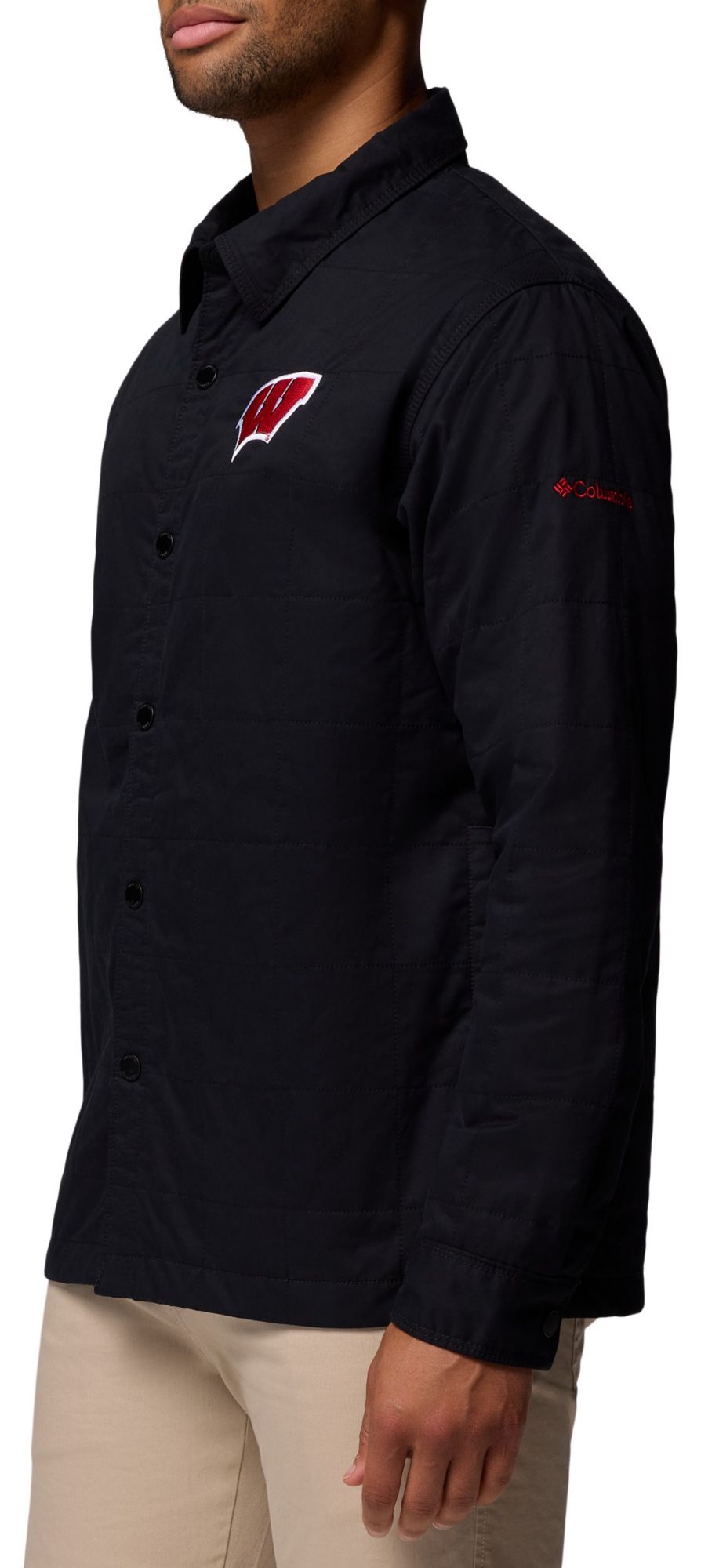 Columbia Men's Wisconsin Badgers Black Campus Roam Quilted Jacket product image