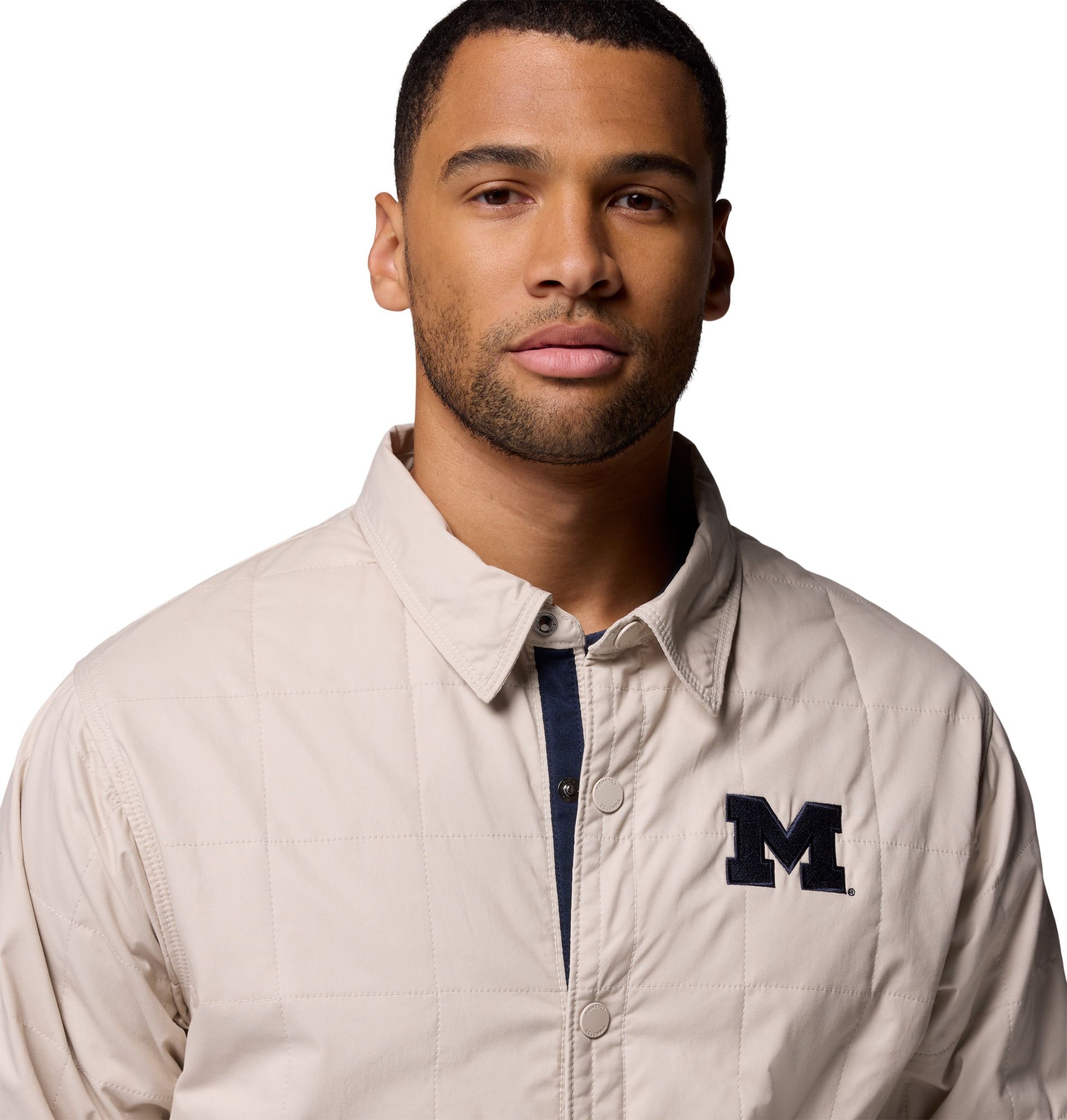 Columbia Men's Michigan Wolverines Dark Stone Campus Roam Quilted Jacket product image