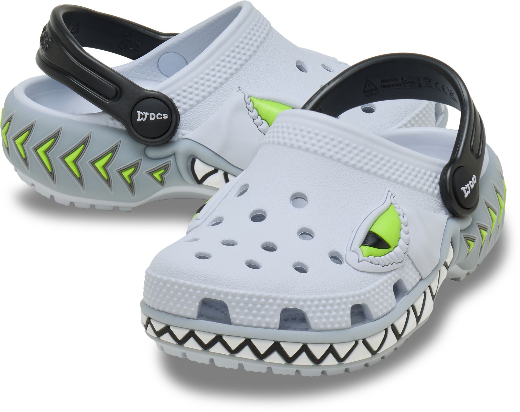 Crocs Toddler Classic Light Up Shark Clogs product image