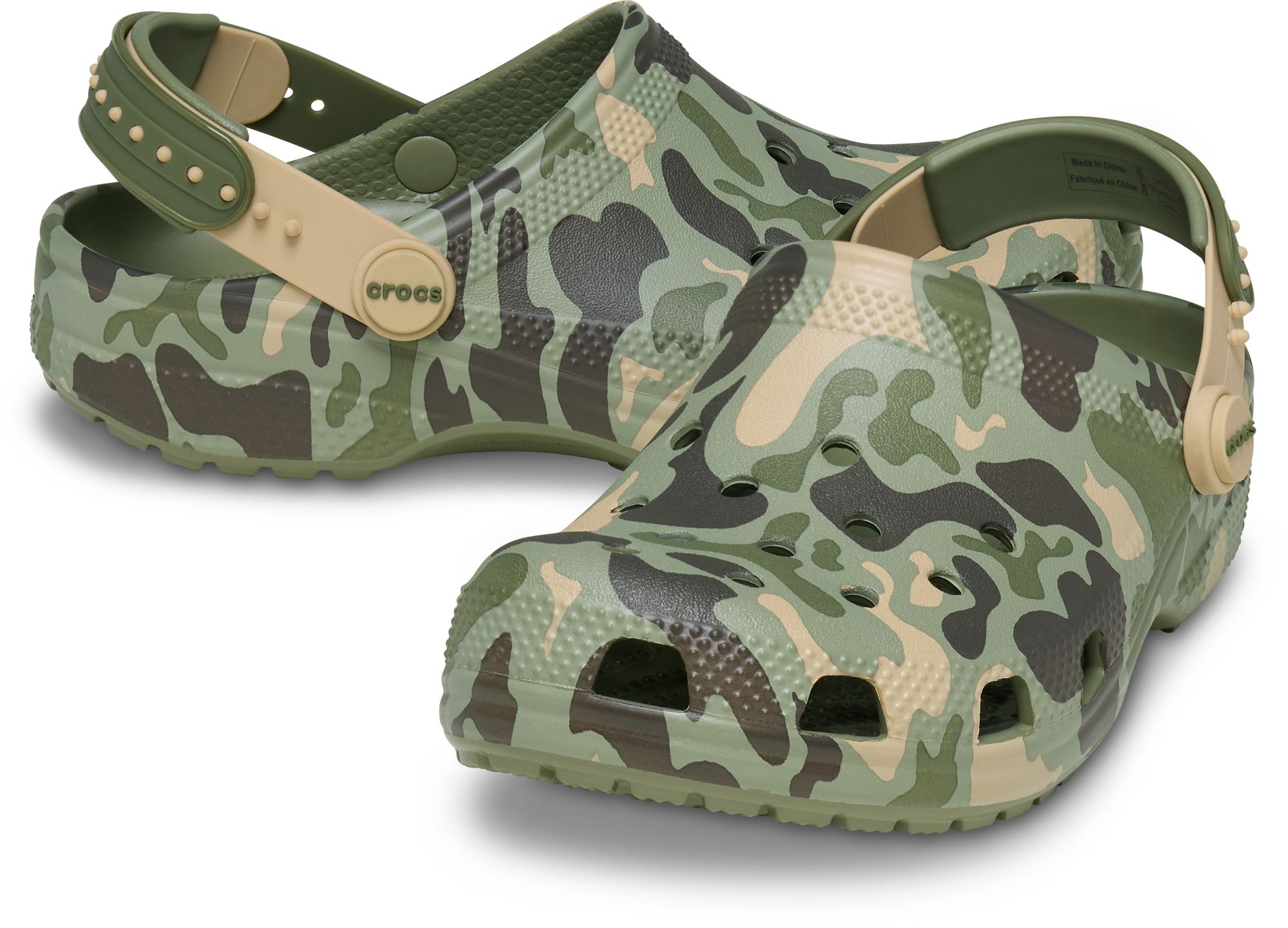 Crocs Kids' Classic Glow Snap Back Strap Clogs product image