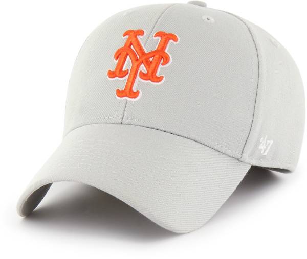 '47 Men's New York Mets Grey MVP Adjustable Clean Up Hat