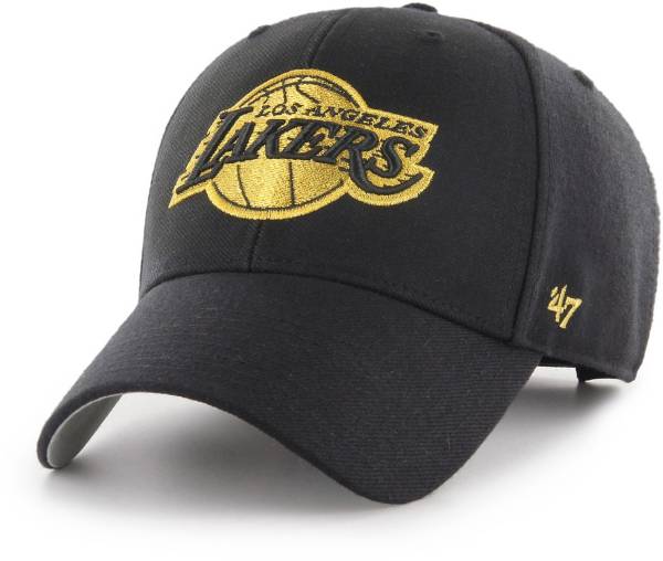 ‘47 Adult Los Angeles Lakers Black MVP Adjustable Hat