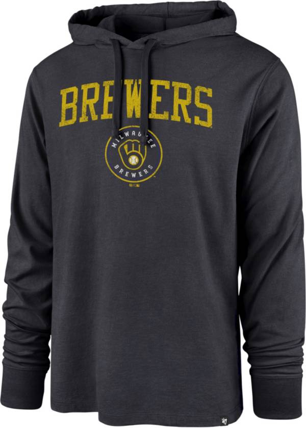 '47 Men's Milwaukee Brewers Navy Power Up Club Hoodie