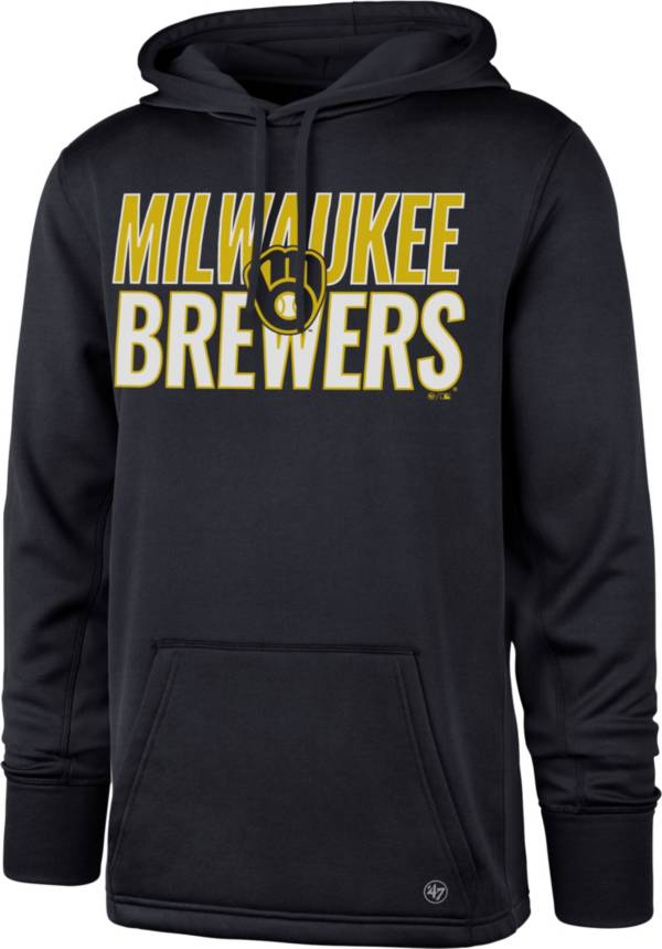 '47 Men's Milwaukee Brewers Navy Tech Fleece Hoodie