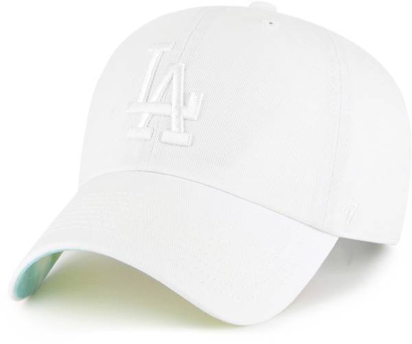 '47 Men's Los Angeles Dodgers White Tie Dye Cleanup Adjustable Hat