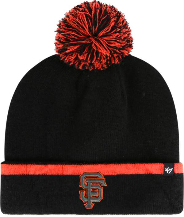 ‘47 Men's San Francisco Giants Black Bar Cuffed Knit Pom Hat