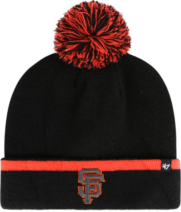 ‘47 Men's San Francisco Giants Black Bar Cuffed Knit Pom Hat product image