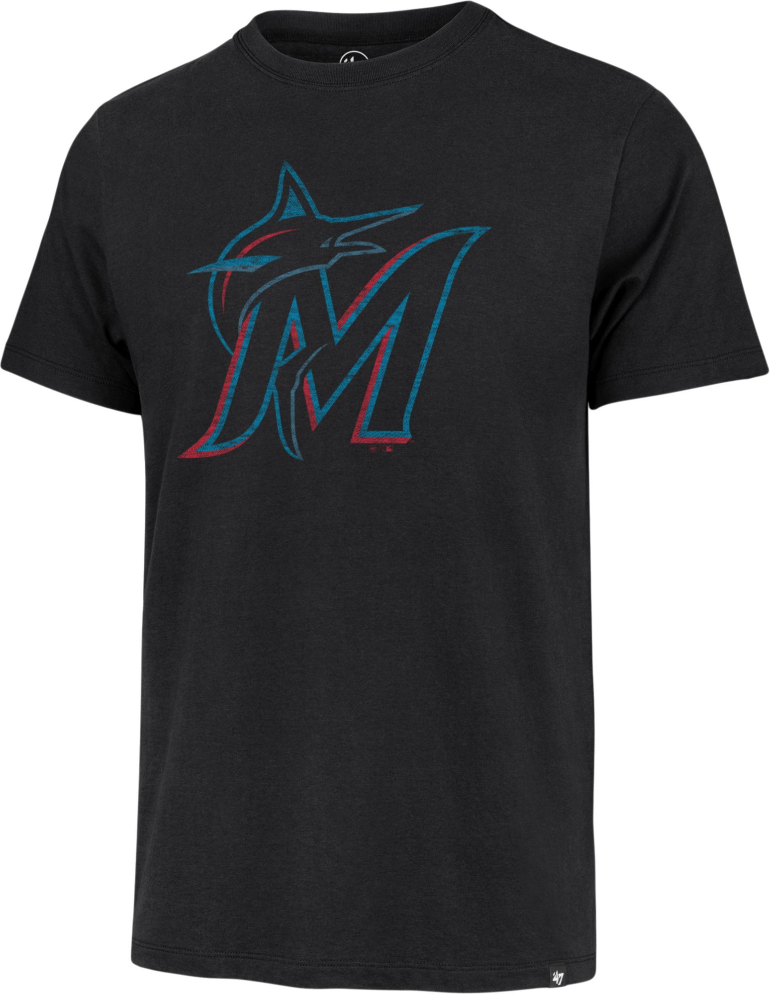 '47 Men's Miami Marlins Black Premium Franklin T-Shirt product image