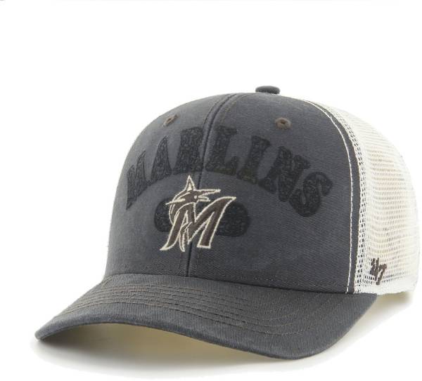 ‘47 Men's Miami Marlins Gray MVP Adjustable Hat