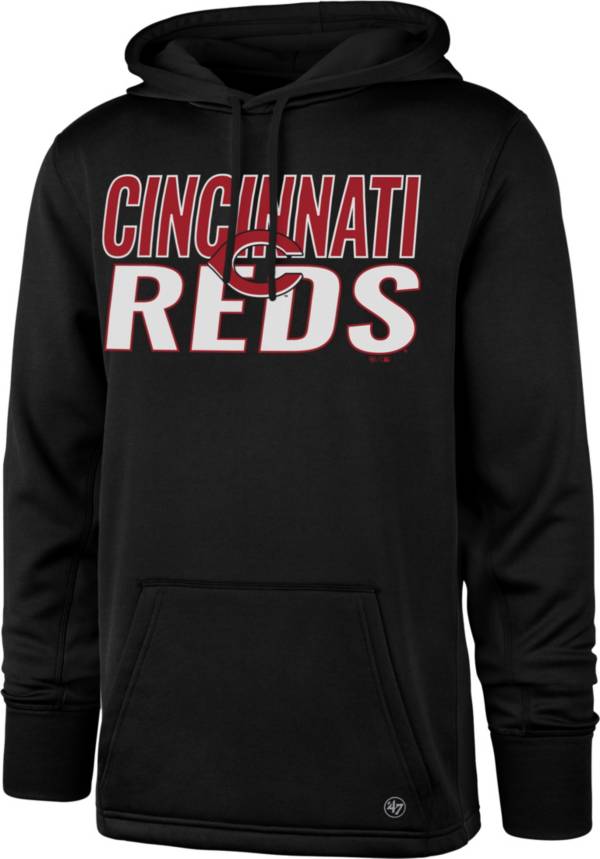 '47 Men's Cincinnati Reds Black Tech Fleece Hoodie