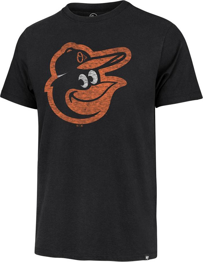 Custom Baltimore Orioles Men's Black Backer T-Shirt 