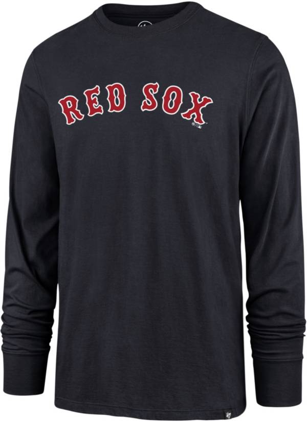 ‘47 Men's Boston Red Sox Navy Wordmark Rival Long Sleeve T-Shirt