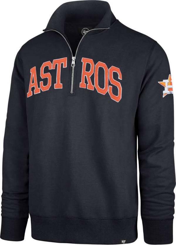 ‘47 Men's Houston Astros Navy Striker Quarter-Zip Pullover Sweatshirt product image