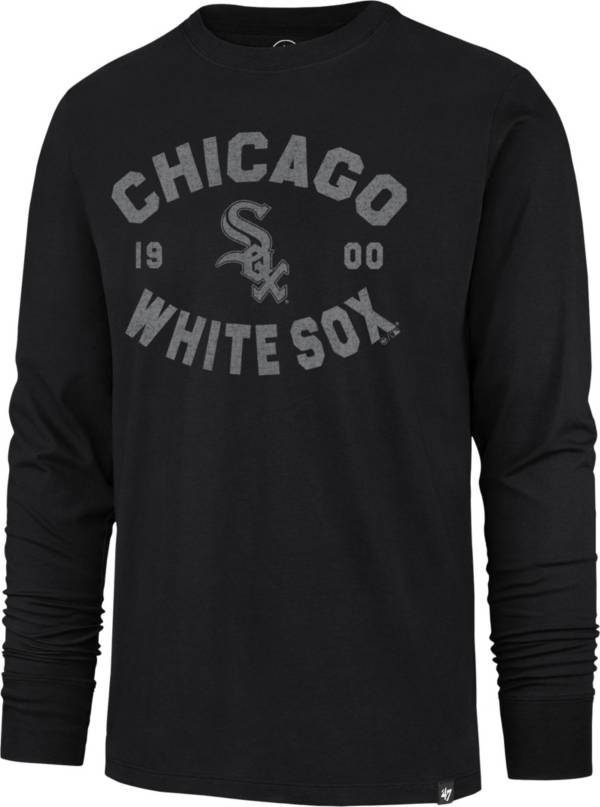 ‘47 Men's Chicago White Sox Black Overcast Franklin Long Sleeve T-Shirt product image