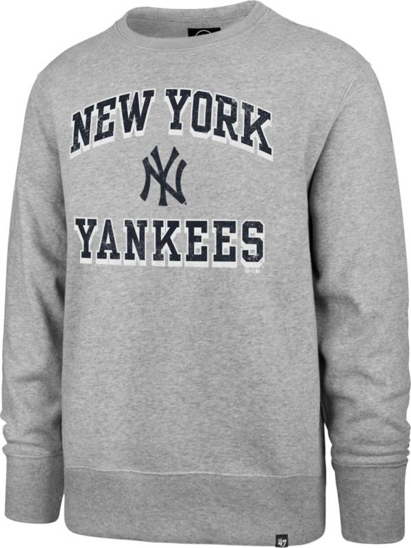 ‘47 Men's New York Yankees Grey Headline Crew Pullover Sweatshirt