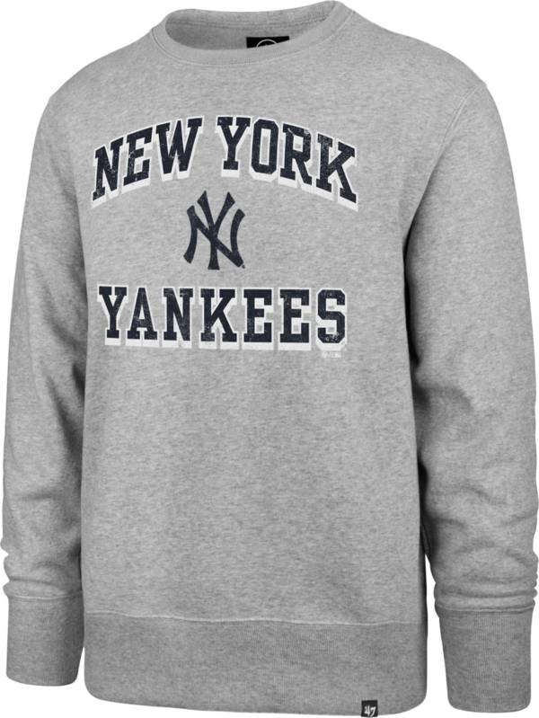‘47 Men's New York Yankees Grey Headline Crew Pullover Sweatshirt product image