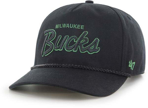 ‘47 Men's Milwaukee Bucks Black Adjustable Hat