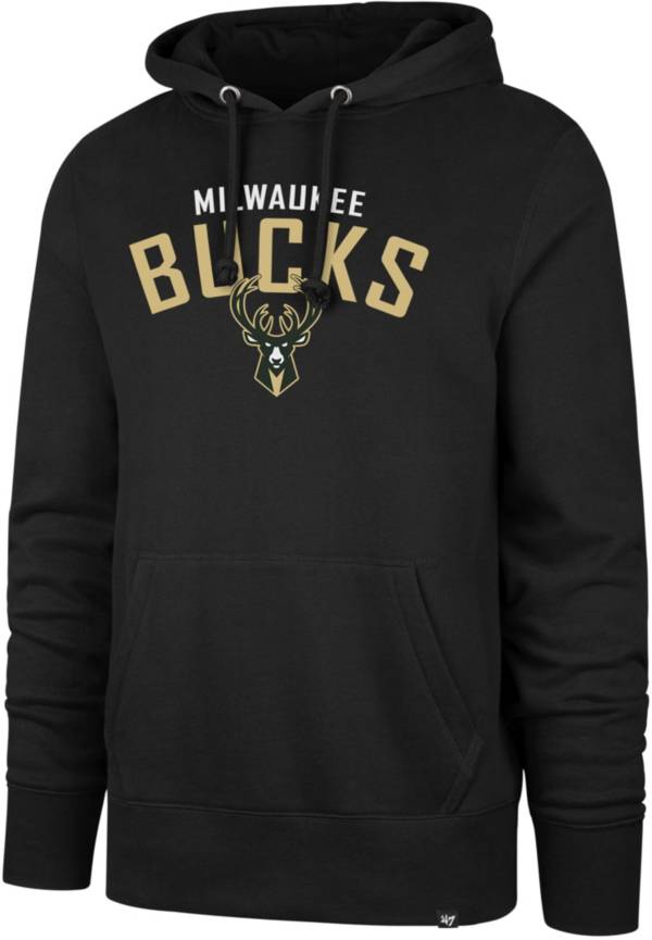 ‘47 Men's Milwaukee Bucks Black Headline Hoodie