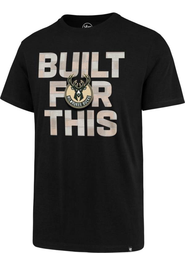 ‘47 Men's Milwaukee Bucks Black Bulit For This T-Shirt product image