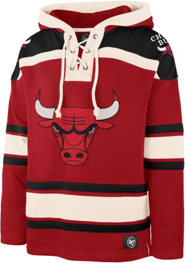 ‘47 Men's Chicago Bulls Red Lacer Hoodie