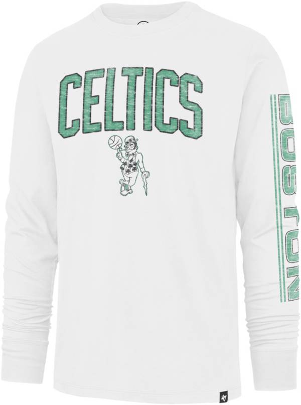 '47 Men's 2021-22 City Edition Boston Celtics White Dime Drop Long Sleeve T-Shirt