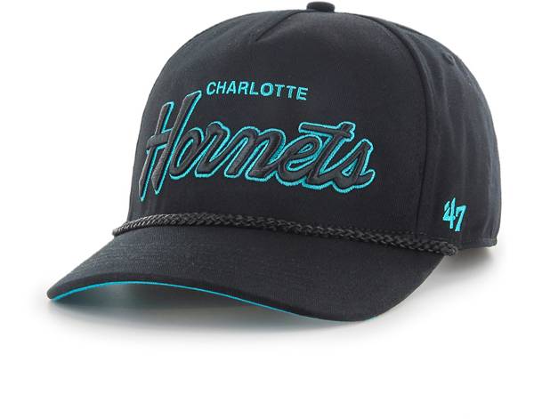 ‘47 Men's Charlotte Hornets Black Adjustable Hat