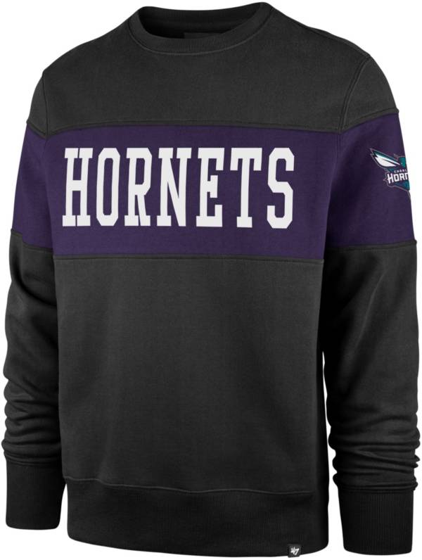 ‘47 Men's Charlotte Hornets Black Interstate Crewneck Sweatshirt product image