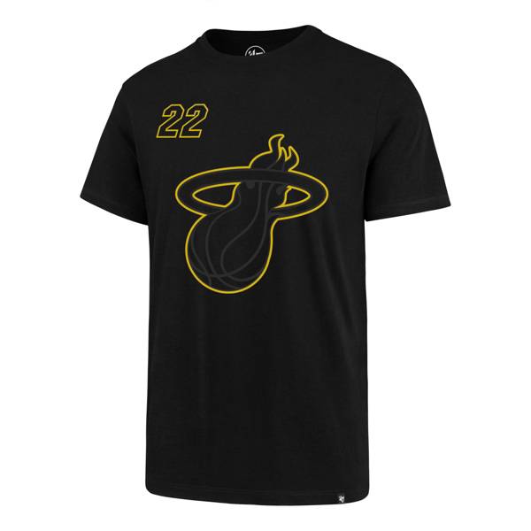 ‘47 Men's 2021 Earned Edition Miami Heat Jimmy Butler Black Logo T-Shirt