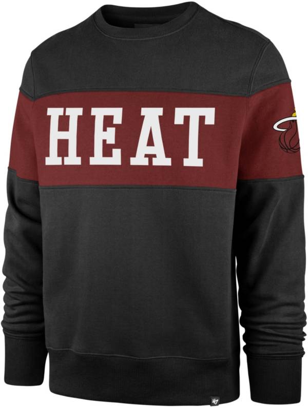‘47 Men's Miami Heat Black Interstate Crewneck Sweatshirt product image