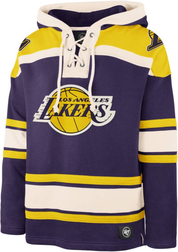 ‘47 Men's Los Angeles Lakers Purple Lacer Hoodie